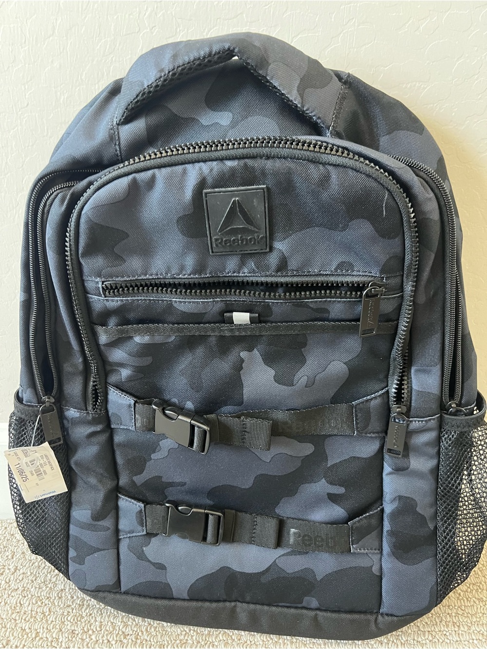 Reebok Unisex Adult Sullivan 18" Laptop Backpack in Black Camo NEW $28
